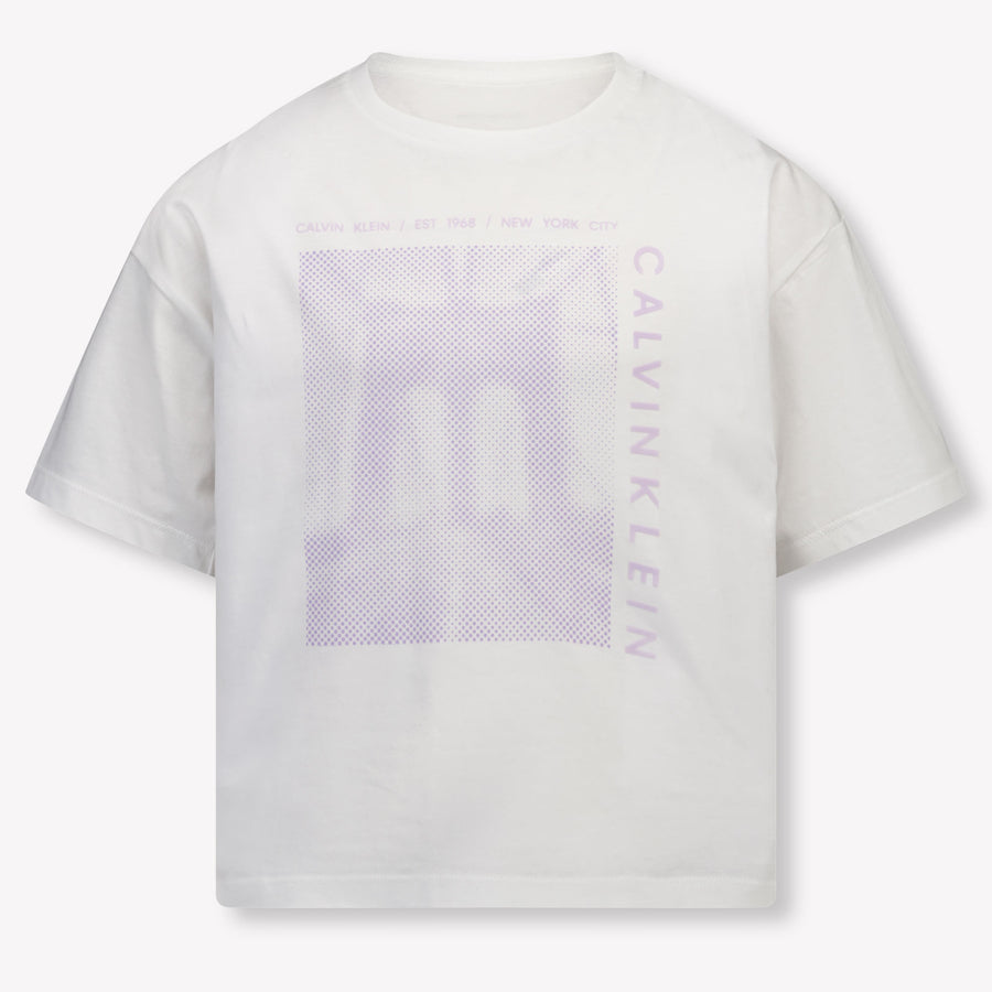 Calvin Klein Kinder Meisjes T-Shirt In Wit