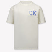 Calvin Klein Kinder Jongens T-Shirt In Off White
