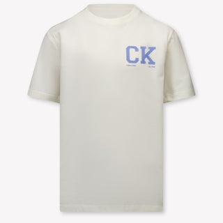 Calvin Klein Kinder Jongens T-Shirt In Off White