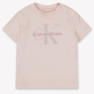 Calvin Klein Baby Meisjes T-Shirt In Licht Roze