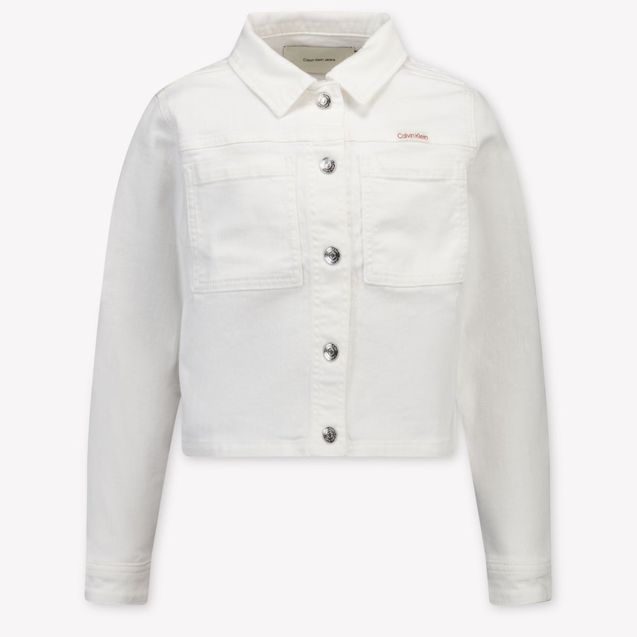 Calvin Klein Girls Denim Jacket in White