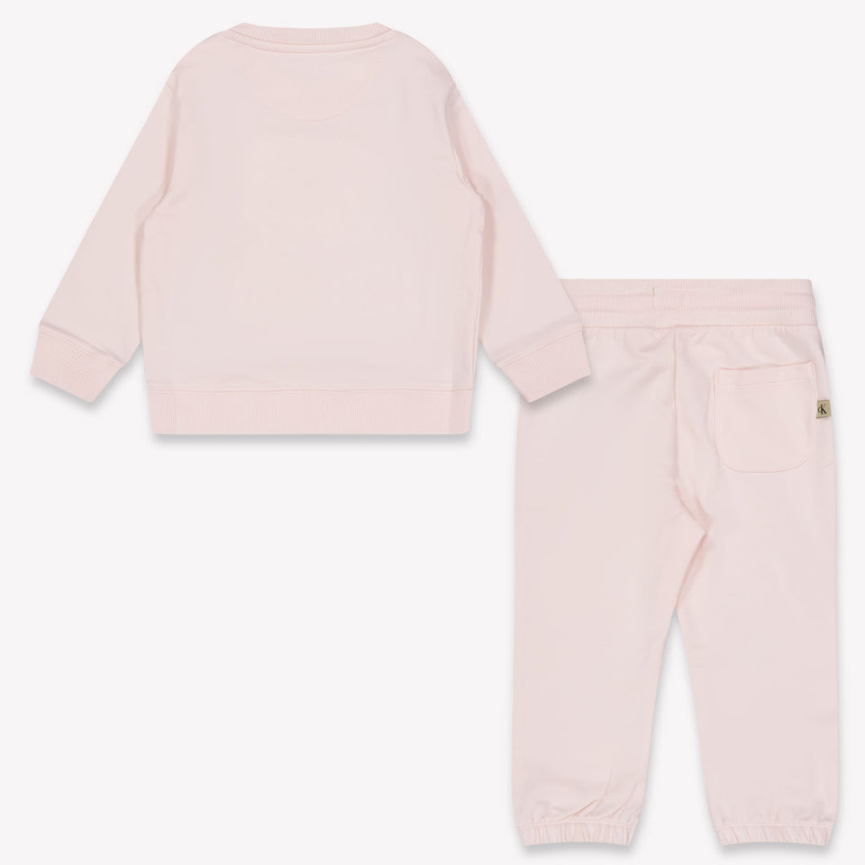 Calvin Klein Baby Unisex Joggingpak In Licht Roze