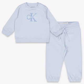 Calvin Klein Baby Unisex Joggingpak In Licht Blauw