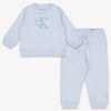 Calvin Klein Baby Unisex Joggingpak In Licht Blauw