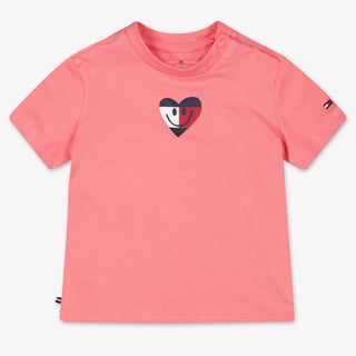 Tommy Hilfiger Baby Unisex T-Shirt In Donker Roze