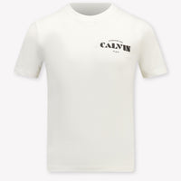 Calvin Klein Kinder Jongens T-Shirt In Off White