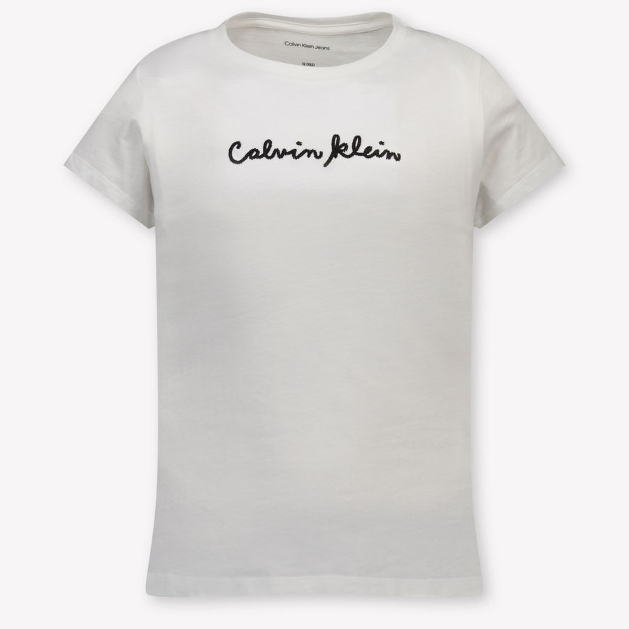 Calvin Klein Kinder Meisjes T-Shirt In Wit