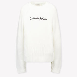 Calvin Klein Kinder Meisjes Trui In Wit