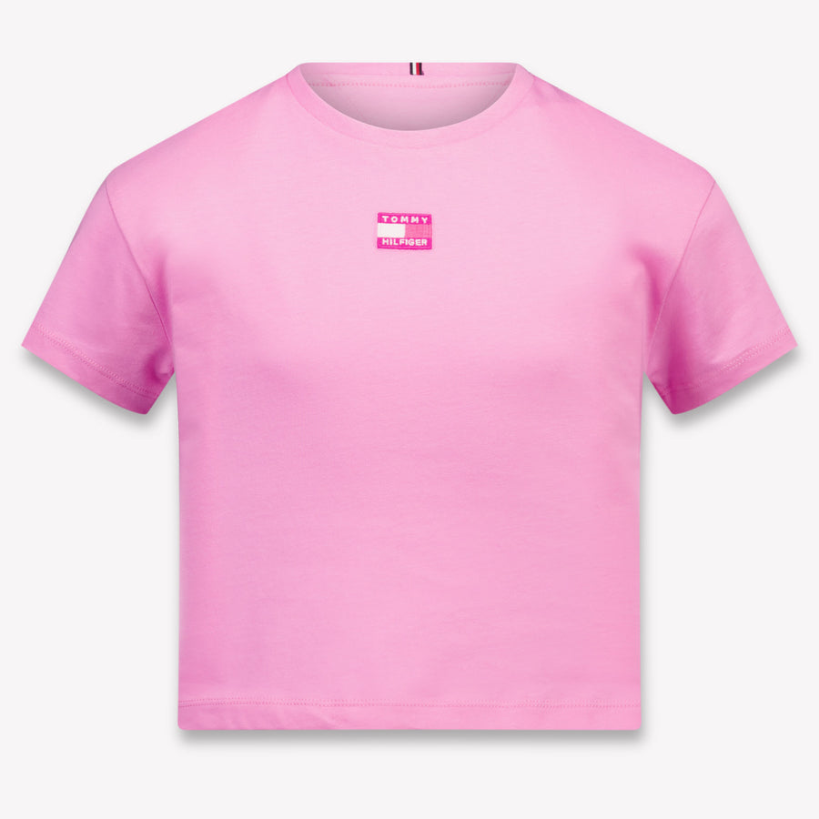 Tommy Hilfiger Kinder Meisjes T-Shirt In Fuchsia