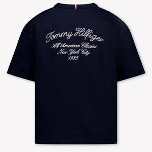 Tommy Hilfiger Kinder Jongens T-Shirt In Navy