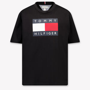 Tommy Hilfiger Kinder Jongens T-Shirt In Zwart