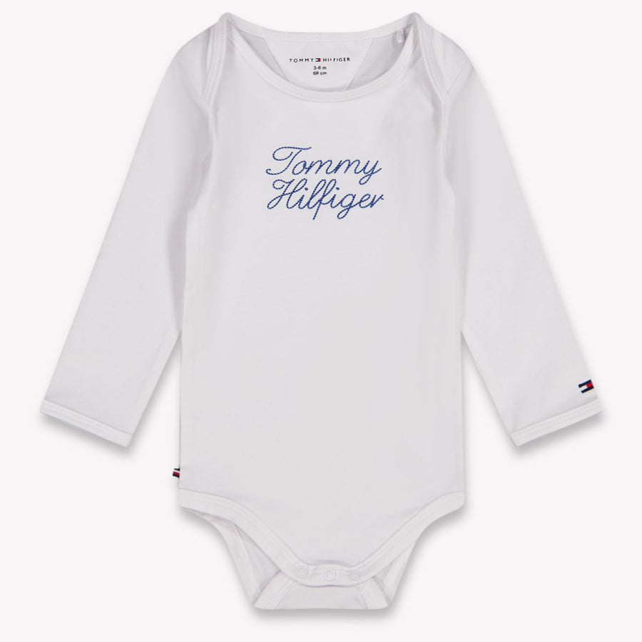 Tommy Hilfiger Baby Unisex Rompertje In Wit
