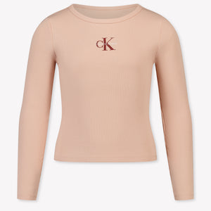Calvin Klein Girls T-Shirt in Light Pink