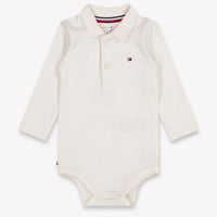 Tommy Hilfiger Baby Unisex Rompertje In Off White