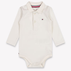 Tommy Hilfiger Baby Unisex Rompertje In Off White