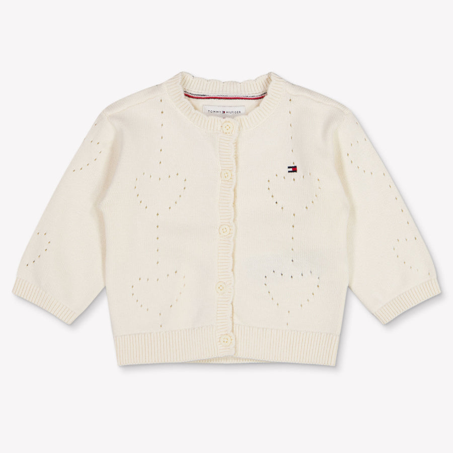 Tommy Hilfiger Baby Meisjes Vest In Off White