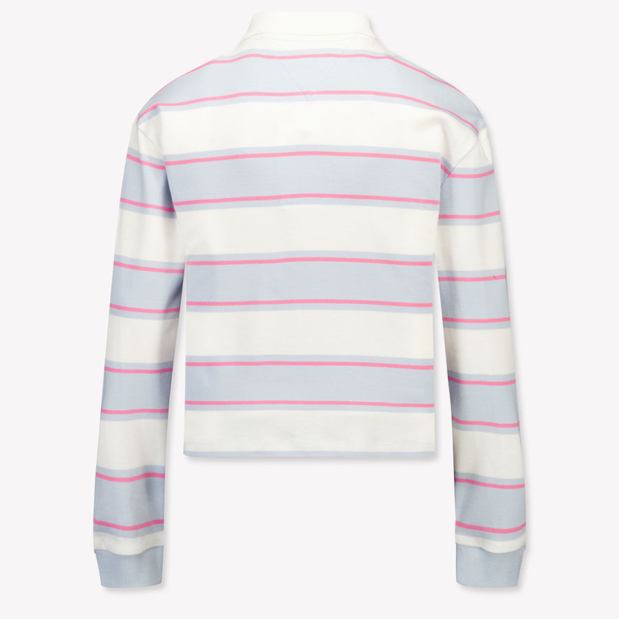 Tommy Hilfiger Kinder Meisjes Polo In Licht Blauw