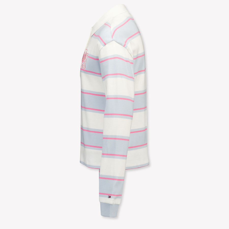 Tommy Hilfiger Kinder Meisjes Polo In Licht Blauw