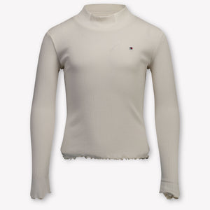 Tommy Hilfiger Kinder Meisjes T-Shirt In Off White