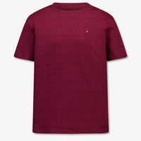 Tommy Hilfiger Kinder Jongens T-Shirt In Bordeaux