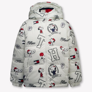 Tommy Hilfiger Kinder Unisex Winterjas In Off White