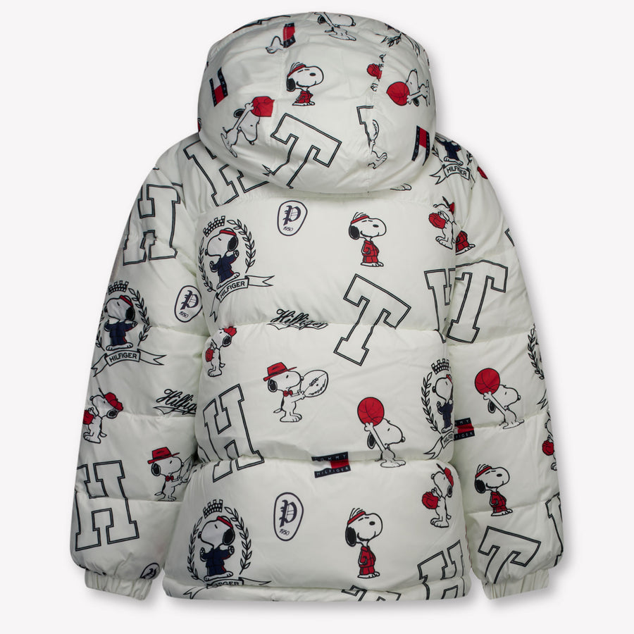 Tommy Hilfiger Kinder Unisex Winterjas In Off White