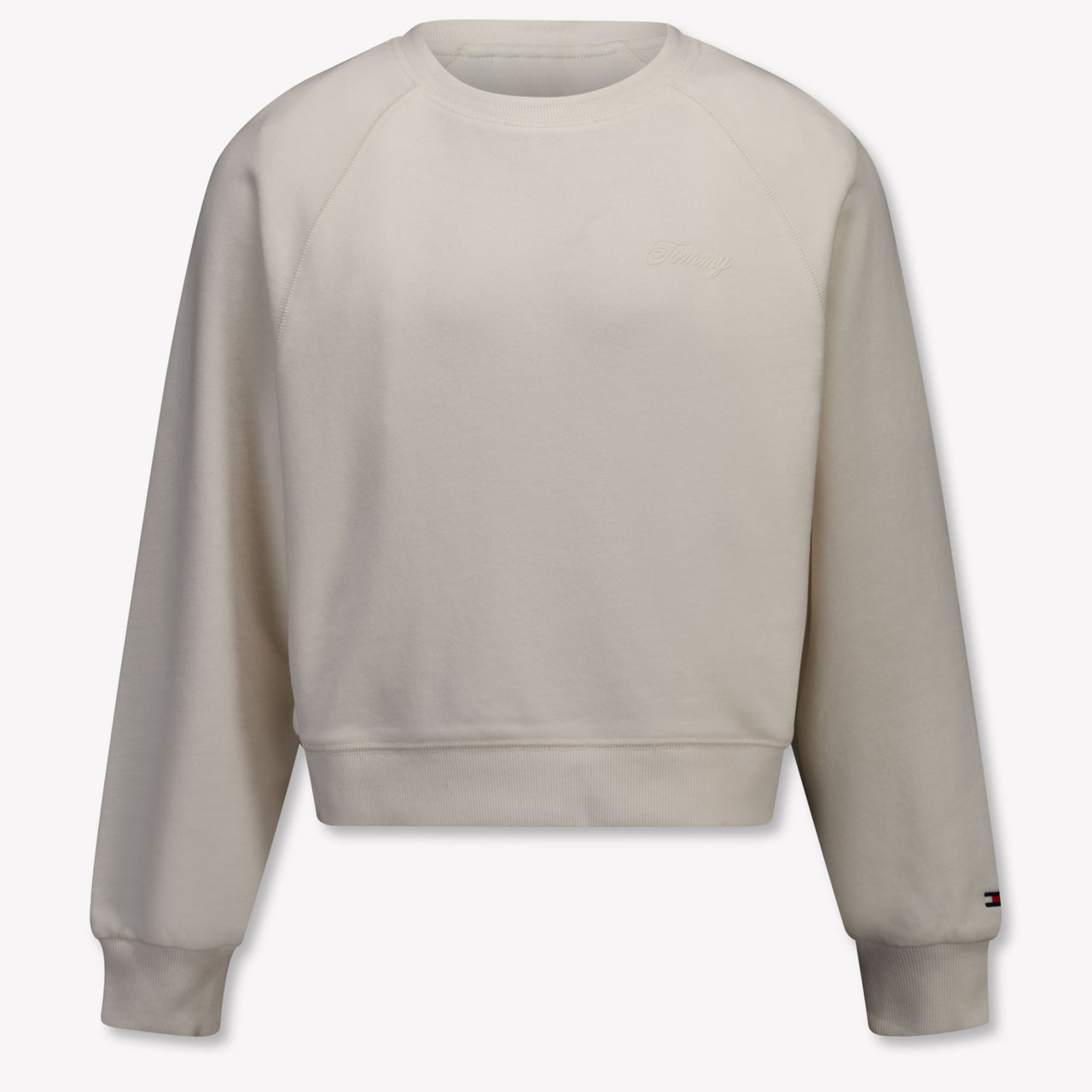 Tommy Hilfiger Kinder Filles Pull en blanc cassé
