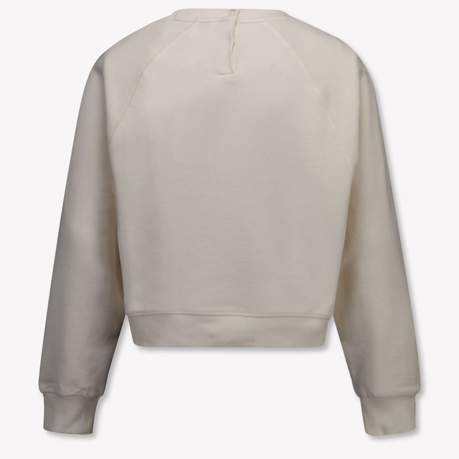 Tommy Hilfiger Kinder Filles Pull en blanc cassé