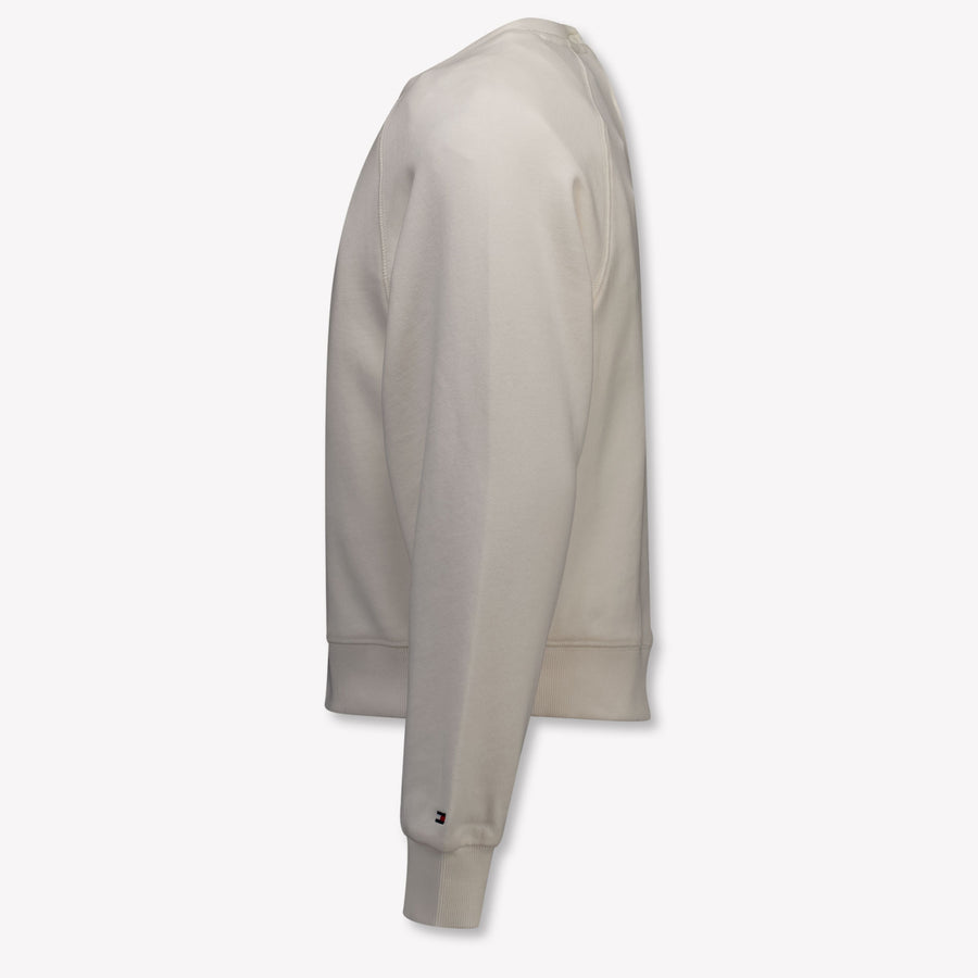 Tommy Hilfiger Kinder Filles Pull en blanc cassé