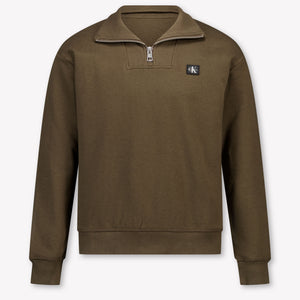 Calvin Klein Kinder Garçons Sweater In Marron