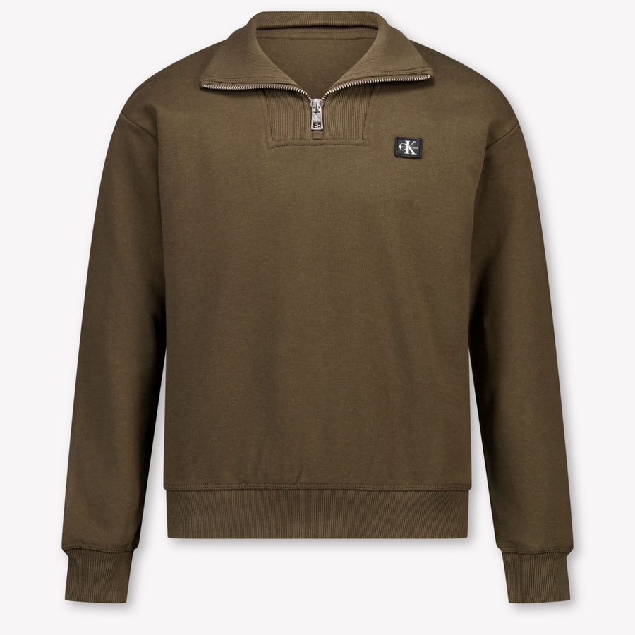 Calvin Klein Kinder Garçons Sweater In Marron