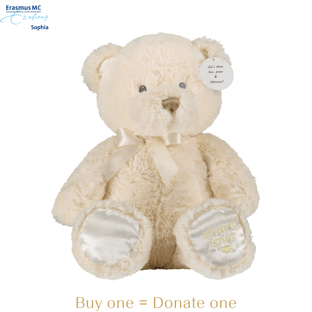Superstellar x Sophia - Knuffelbeer Beige 35 CM