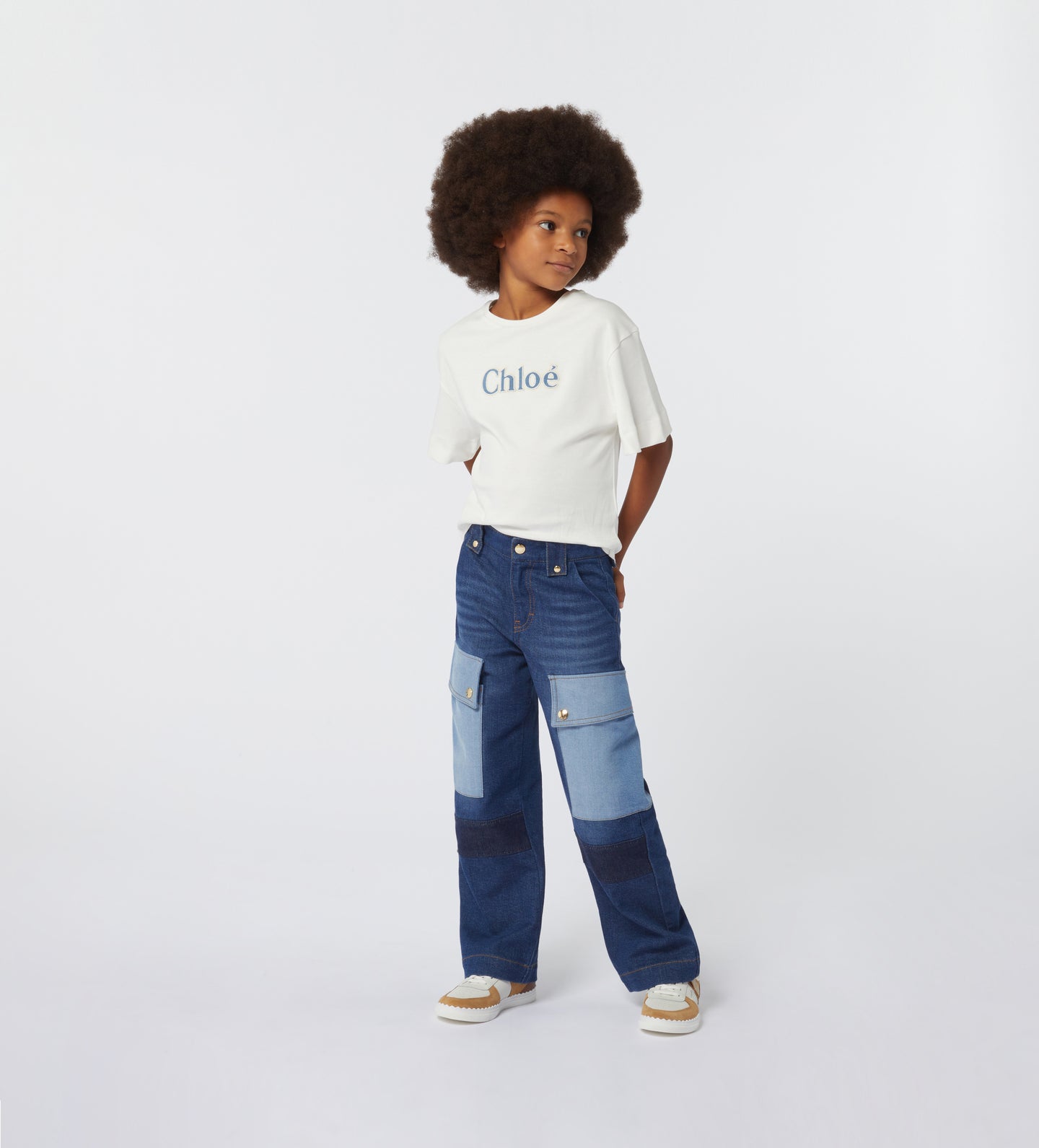 Chloe Meisjes T-shirt Off White 4Y