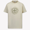 Stone Island Kinder Jongens T-Shirt In Off White
