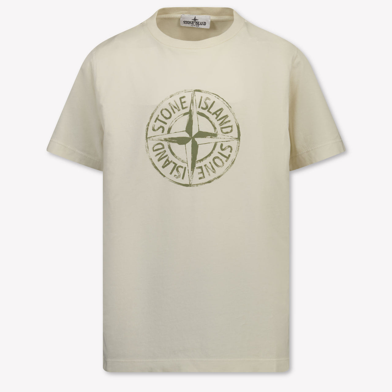 Stone Island Kinder Jongens T-Shirt In Off White