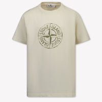Stone Island Kinder Jongens T-Shirt In Off White
