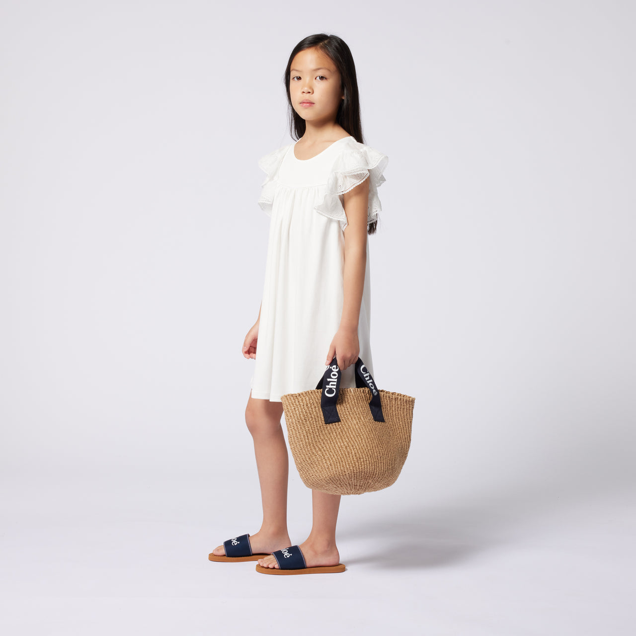 Chloe Meisjes Slippers In Navy
