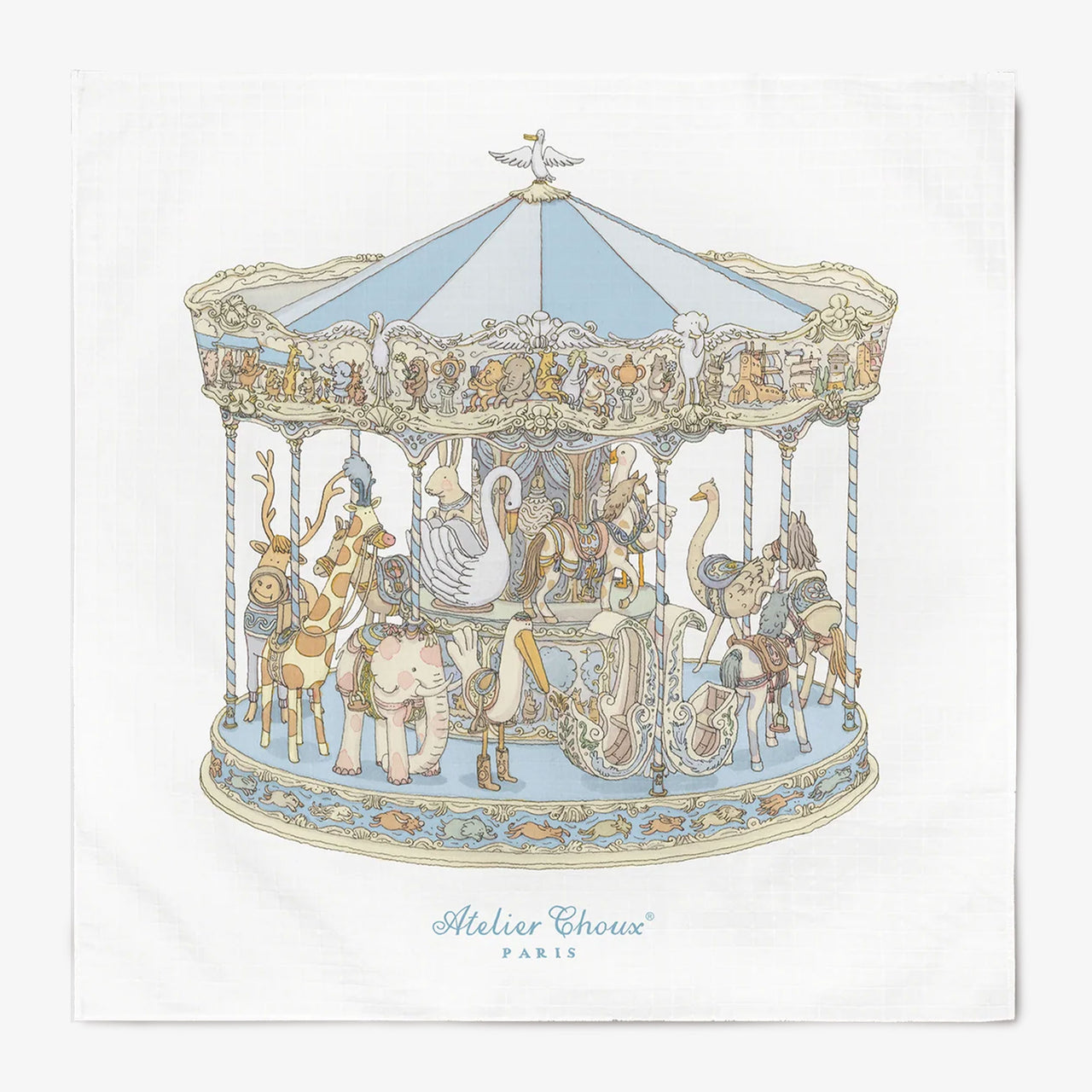 Atelier Choux Baby Carré 100x100 CM In Licht Blauw