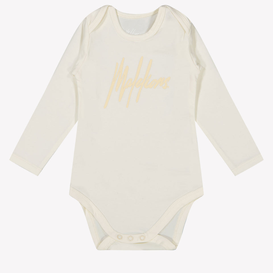 Malelions Baby Unisex Rompertje Off White