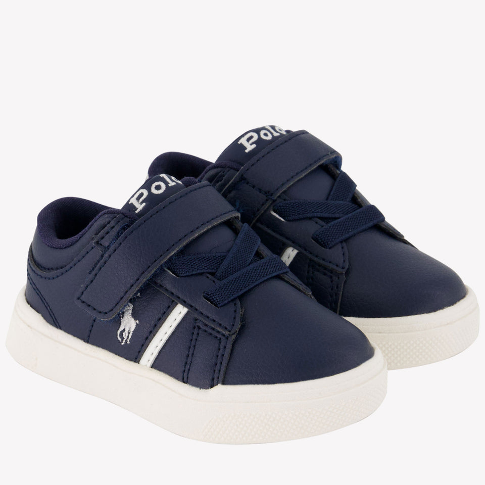 Ralph Lauren Frazier Ps Jongens Sneakers Navy