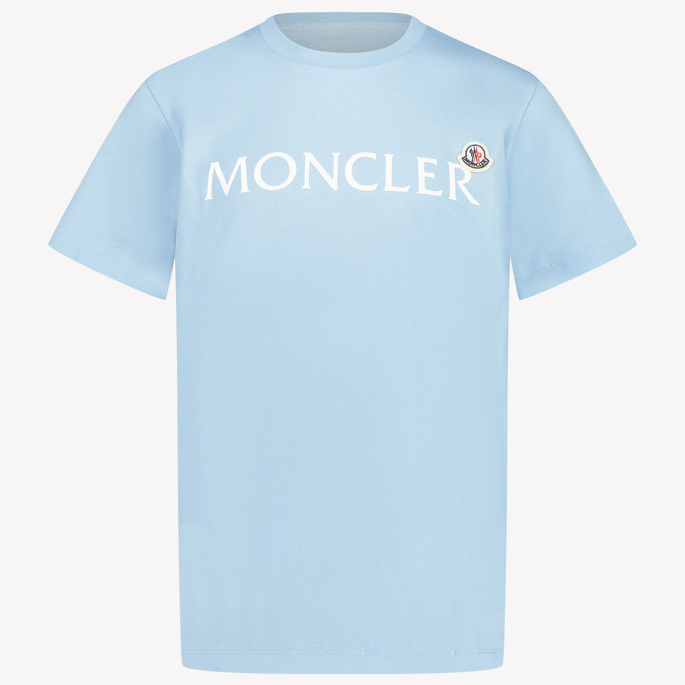 Moncler Kinder Jongens T-Shirt In Licht Blauw