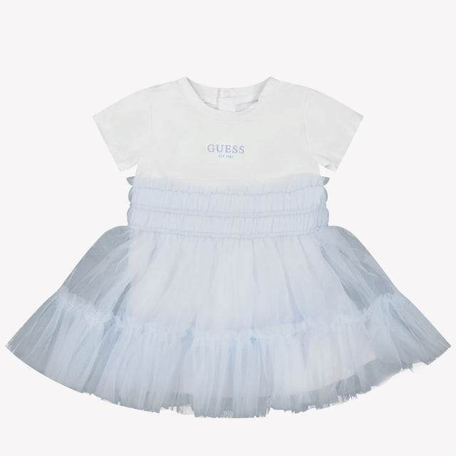 Guess Baby Meisjes Jurk In Licht Blauw