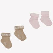 Versace Baby Unisex Sokjes In Roze