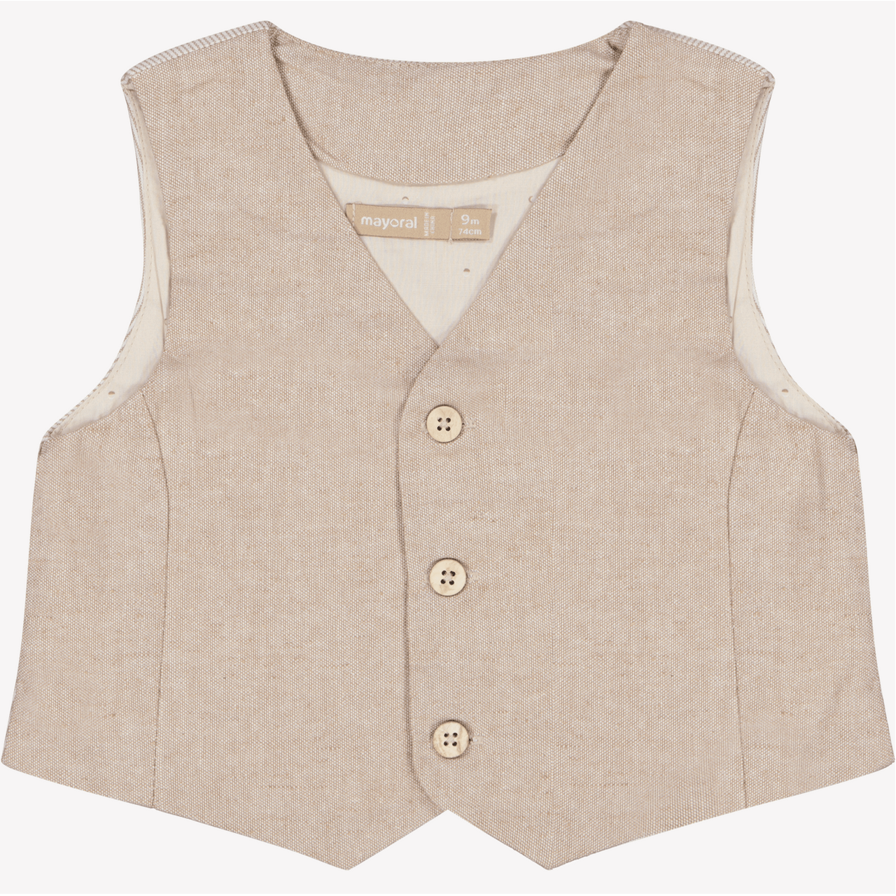 Mayoral Baby Jongens Gilet Beige 6 mnd