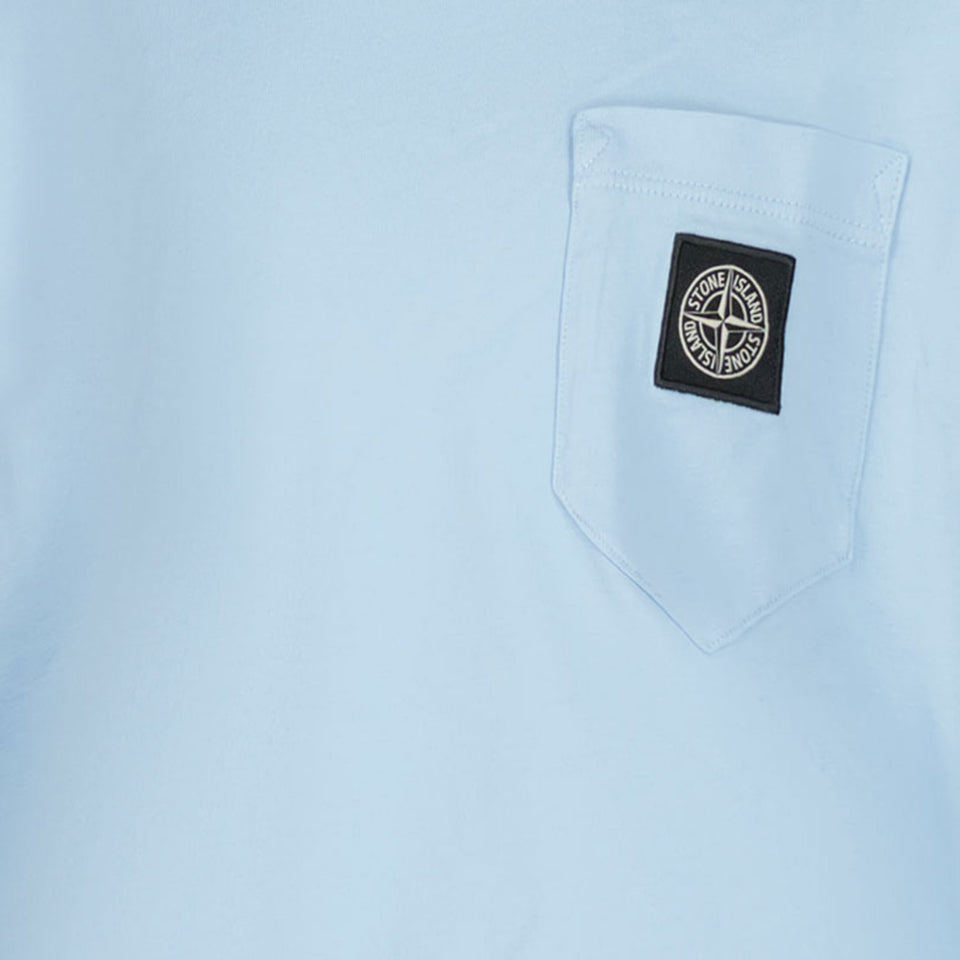 Stone Island Jongens T-shirt Licht Blauw