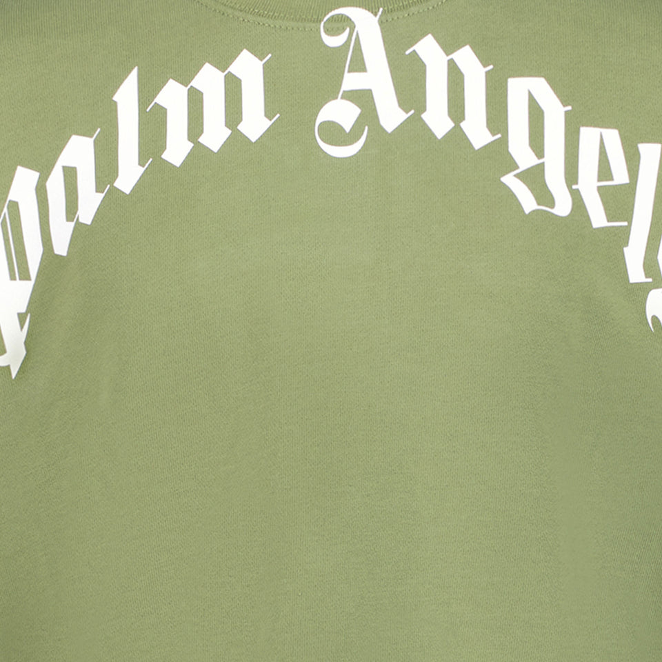 Palm Angels Jongens Trui Army