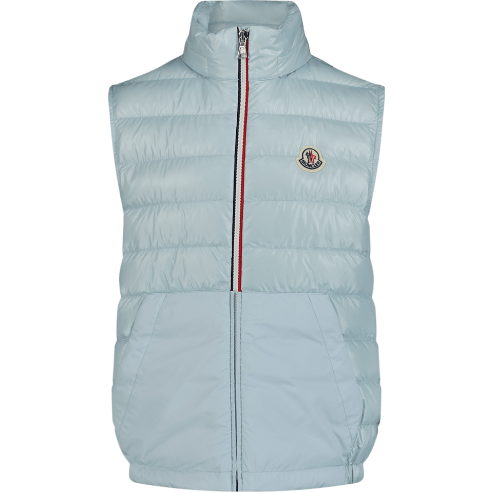 Moncler Kinder Jongens Bodywarmer Licht Blauw