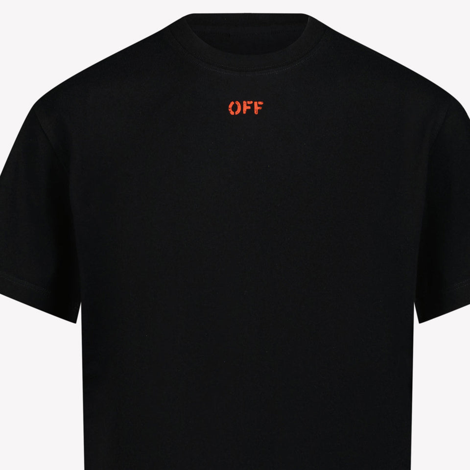 Off-White Kinder Unisex T-Shirt In Zwart