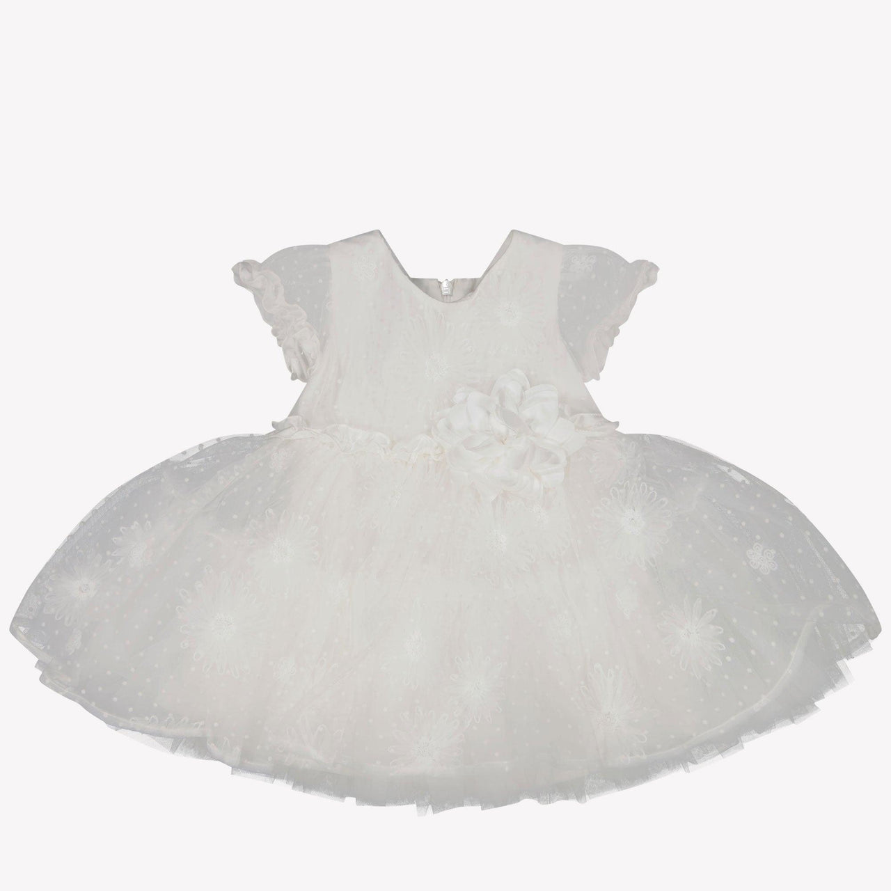 MonnaLisa Baby Meisjes Jurk in Off White