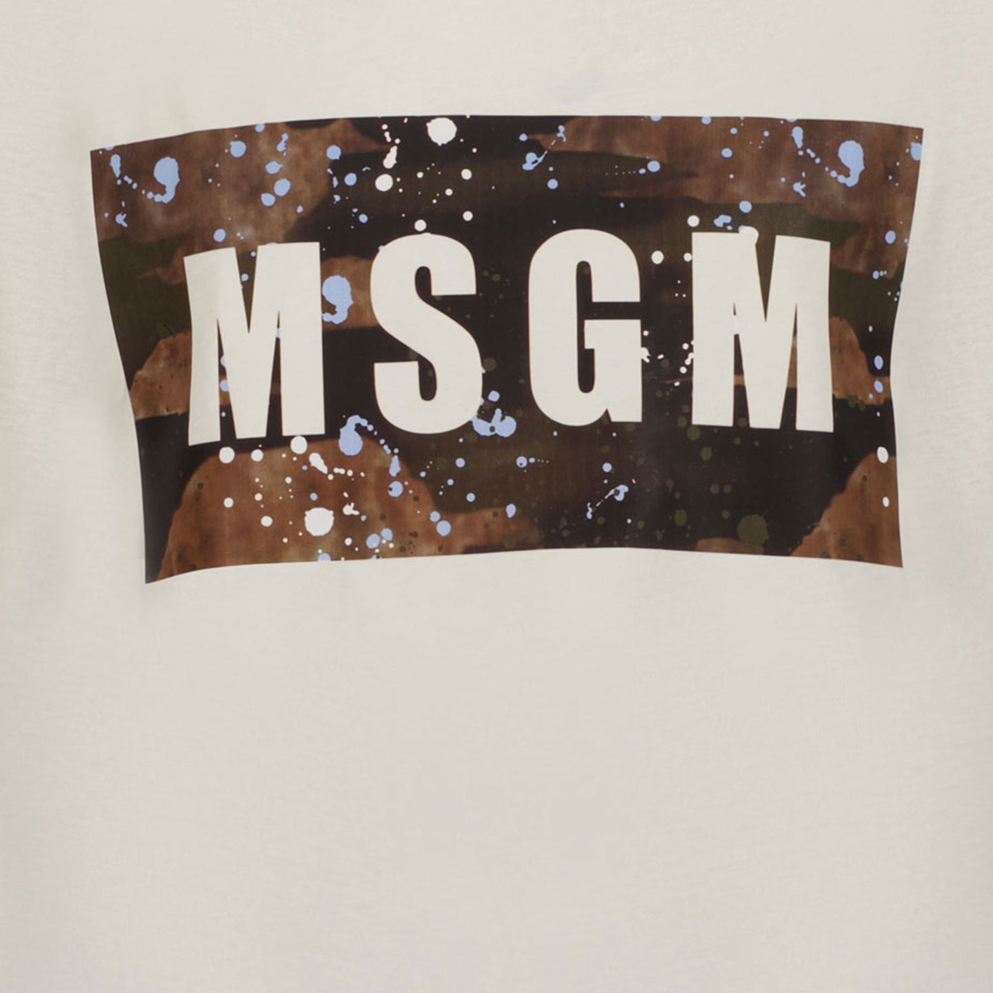 MSGM Kinder Jongens T-Shirt In Off White